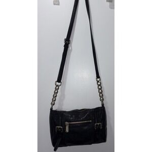 Vintage Black Michael Kors McGraw Crossbody Purse 9.5" x 7" Leather w/ Chain
